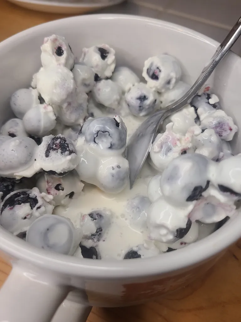 Frosin Bláber með rjóma